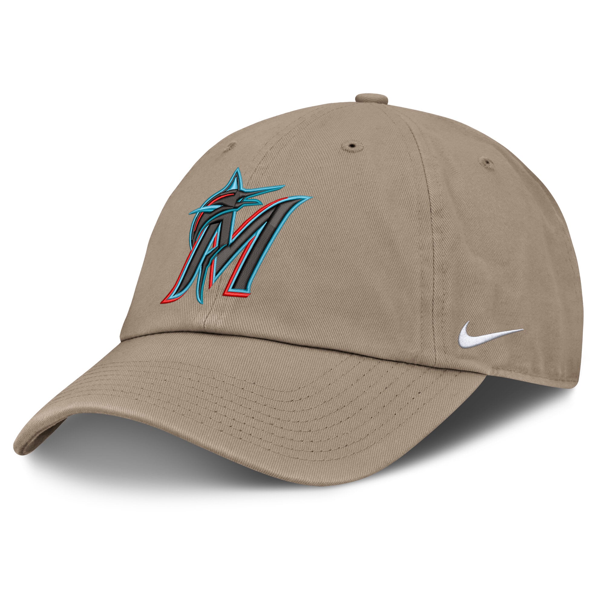 Men's Nike Khaki Miami Marlins Celebrating America's 250th Club Adjustable Hat